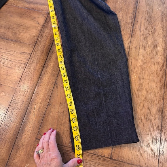 Sandro Black Denim Straight Leg Trousers, size 6, Office School Work Everyday - Picture 2 of 9